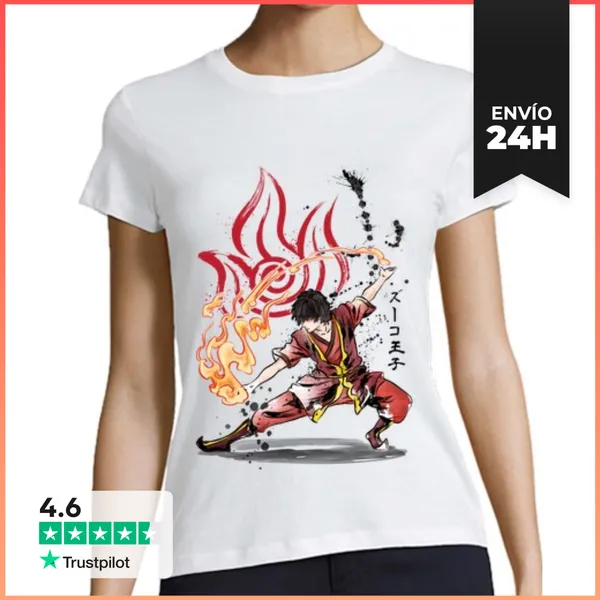 Camiseta Mujer Clásica The Power Of The Fire Nation LaTostadora