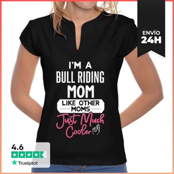 Camiseta Mujer Cuello Mao Madre Genial Del Día De Las Madres Mamá