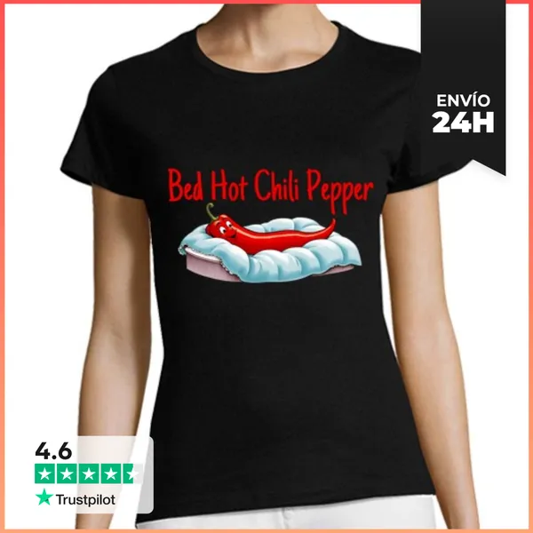 Camiseta Mujer Clásica Cama Pimiento Picante LaTostadora