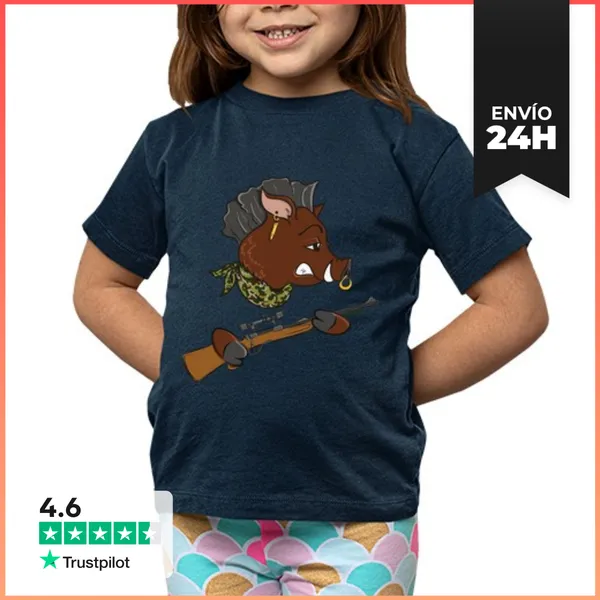 Camiseta Clásica Para Niños Jabalí A La Caza LaTostadora