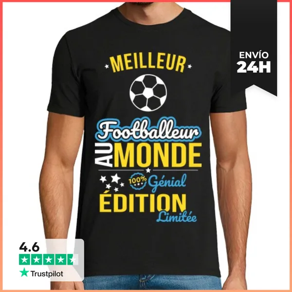 Camiseta Hombre Clásica Mejor Futbolista Del Mundo LaTostadora
