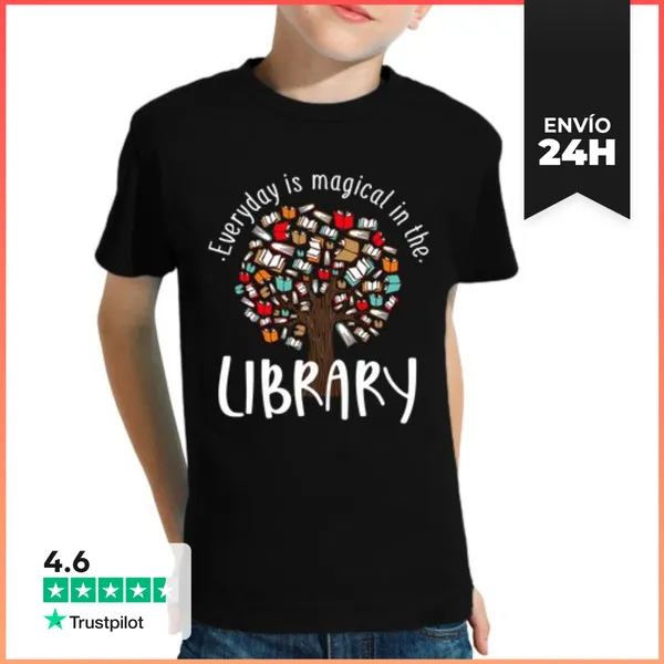 Camiseta Clásica Para Niños Cada Día Es Mágico En El Libro De La
