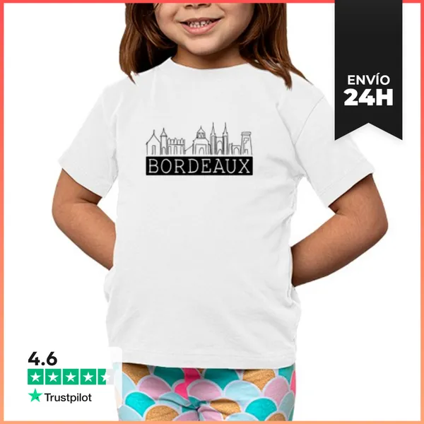 Camiseta Clásica Para Niños Ciudad De Burdeos LaTostadora