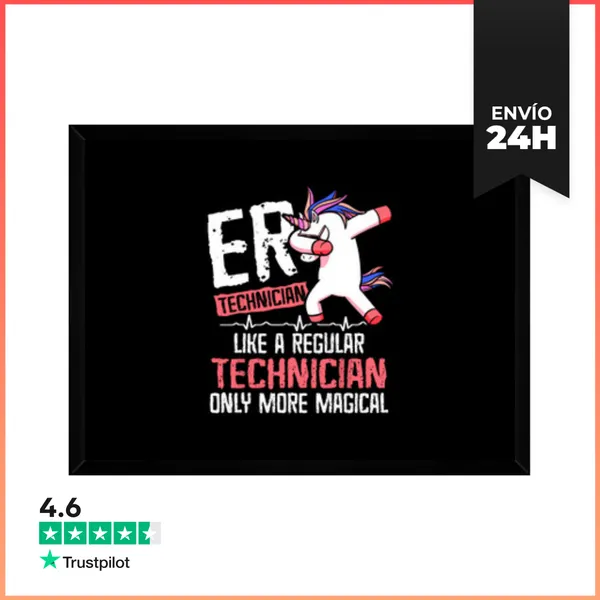Cuadro Con Marco Horizontal Técnico De Emergencias Mágicas En La