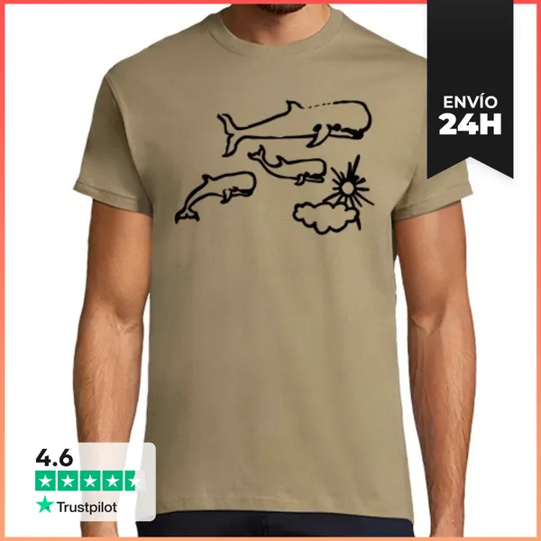 Camiseta Hombre Clásica BALLENAS LaTostadora
