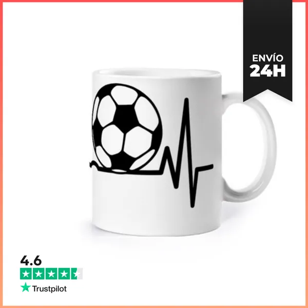 Taza Fútbol Electrocardiograma Club Taza Café Té Partidario