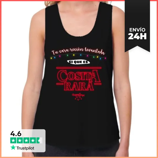 Camiseta Mujer Sin Mangas, Loose Fit Cosita Rara LaTostadora