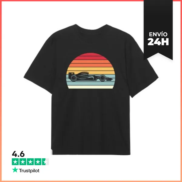 Camiseta Oversize F1 RETRO VINTAGE PUESTA DE SOL LaTostadora