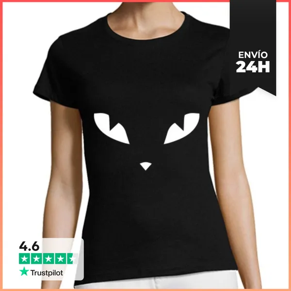 Camiseta Mujer Clásica Gato LaTostadora