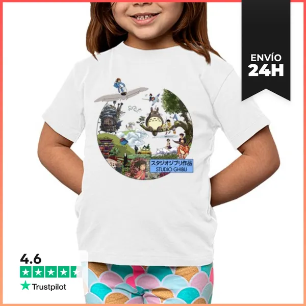 Camiseta Clásica Para Niños Studio Ghibli II - MorganaArt