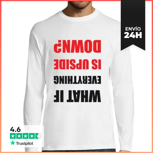 Camiseta Hombre Manga Larga Upside Down LaTostadora