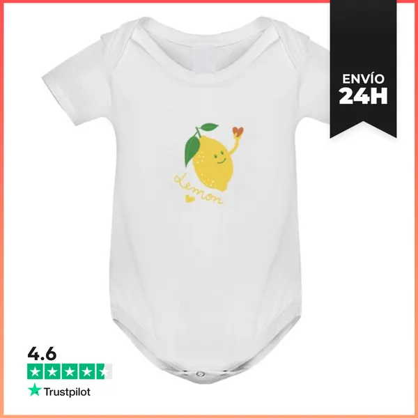 Body Bebé Limón Con Corazón De Amor LaTostadora