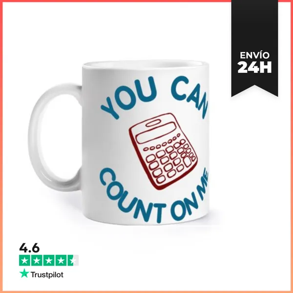 Taza Puedes Contar Conmigo Humor Contable LaTostadora