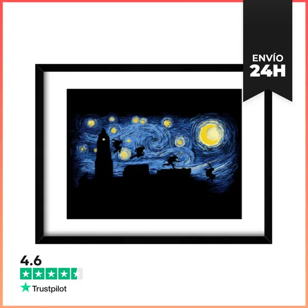 Cuadro Con Marco Horizontal Starry Fight LaTostadora