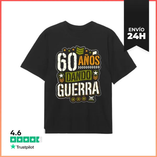 Camiseta Oversize 60 Años Dando Guerra LaTostadora