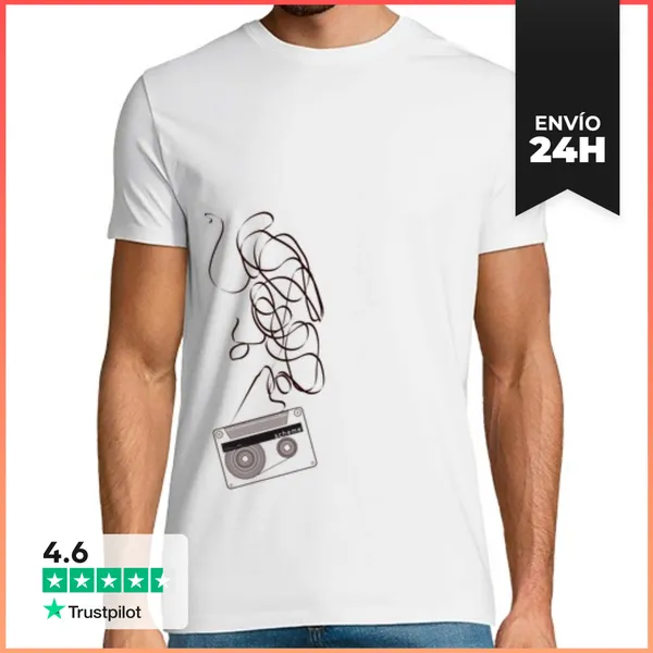 Camiseta Hombre Clásica Casete LaTostadora