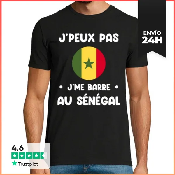 Camiseta Hombre Clásica No Puedo Me Voy A Senegal LaTostadora