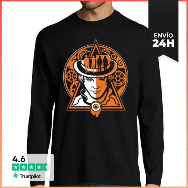 Camiseta Hombre Manga Larga La Naranja Mecánica LaTostadora