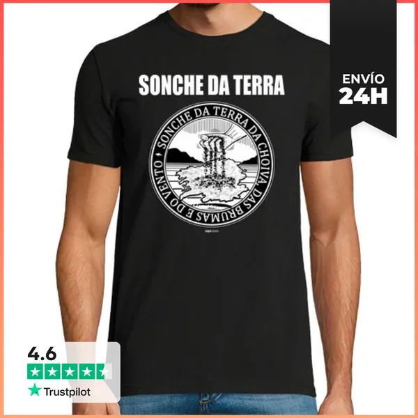 Camiseta Hombre Clásica Galicia. Sonche Da Terra. En Gallego