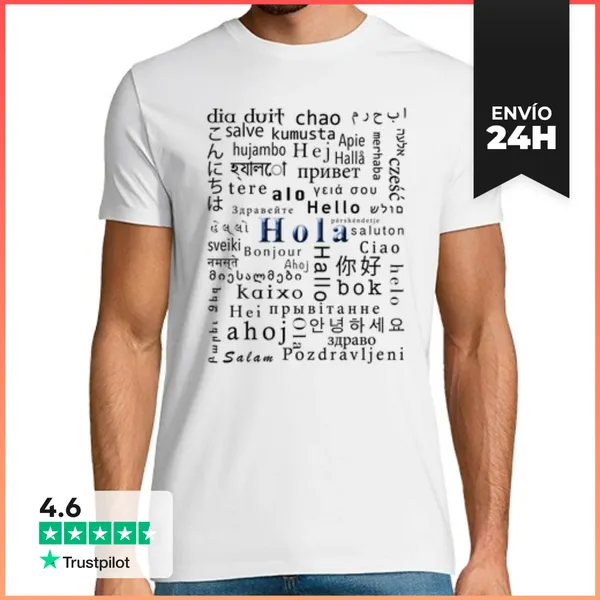 Camiseta Hombre Clásica Hola LaTostadora