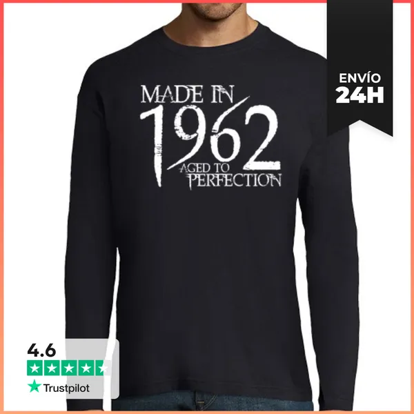 Camiseta Hombre Manga Larga 1962 Northwood Blanco LaTostadora