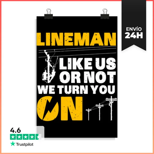 Póster Vertical Arte Divertido De Liniero Para Hombres Papá