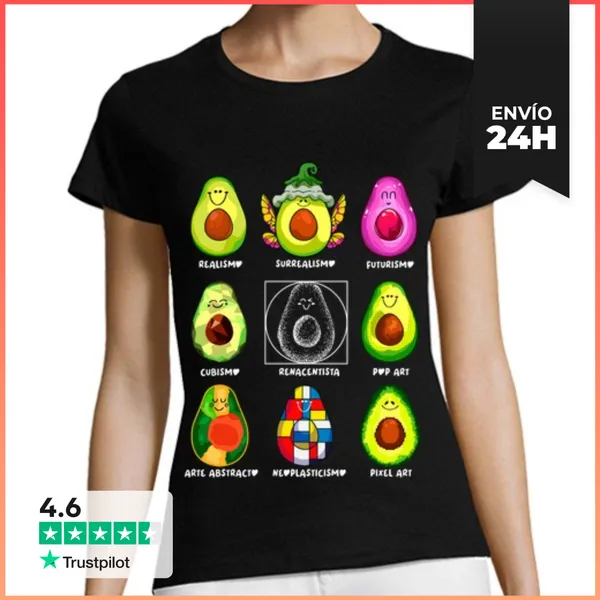 Camiseta Mujer Clásica Aguacate Historia Del Arte Estilos