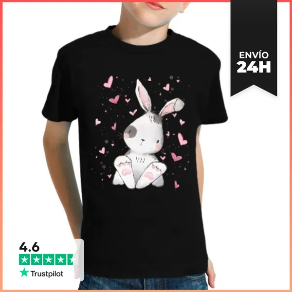 Camiseta Clásica Para Niños Conejito Infantil Conejo Conejito