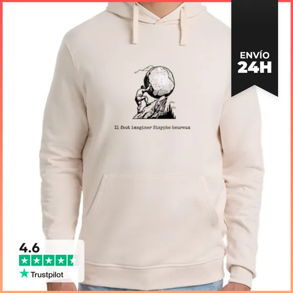 Sudadera Unisex Con Capucha El Mito De Sísifo Albert Camus