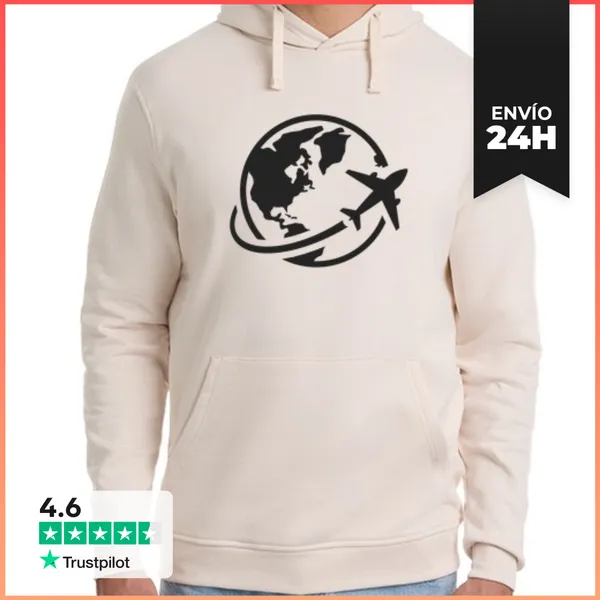 Sudadera Unisex Con Capucha Excursiones En Avión Regalo