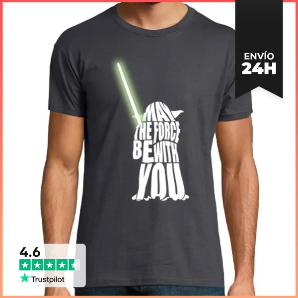Camiseta Hombre Clásica Star Wars Yoda LaTostadora