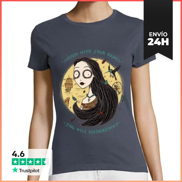 Camiseta Mujer Clásica Listen With Your Heart LaTostadora