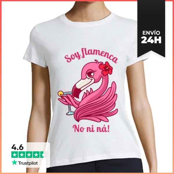 Camiseta Mujer Clásica Soy Flamenca No Ni Ná LaTostadora