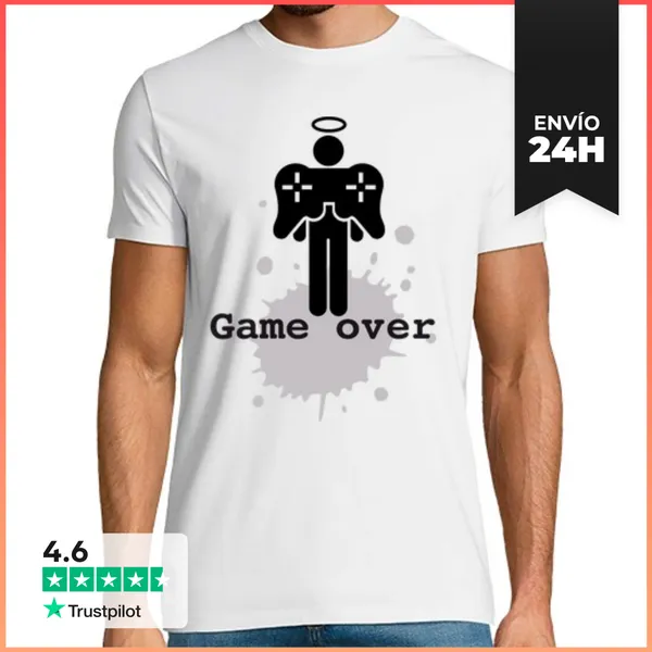 Camiseta Hombre Clásica Juego Sobre - Ángel Oscuro LaTostadora