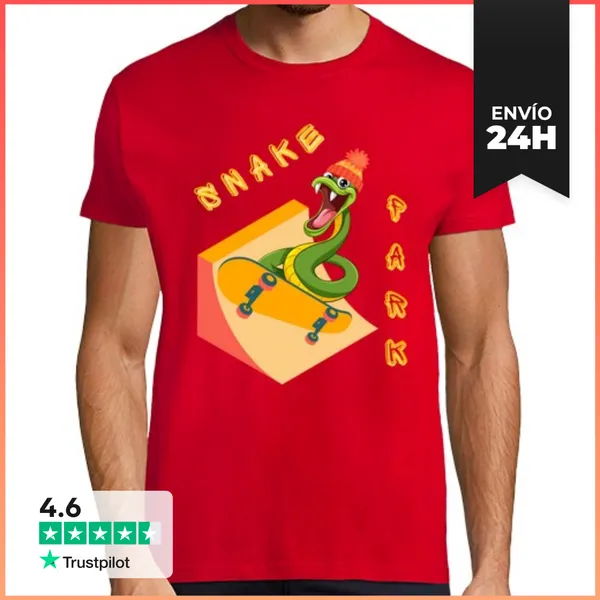 Camiseta Hombre Clásica Parque De Serpientes LaTostadora