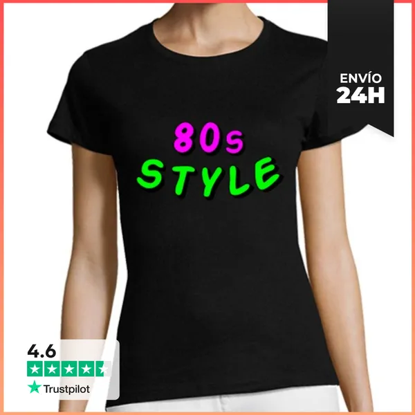 Camiseta Mujer Clásica Estilo De Los 80 LaTostadora