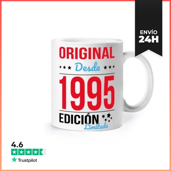 Taza Cumpleaños 30 Años Original Desde 1995 LaTostadora