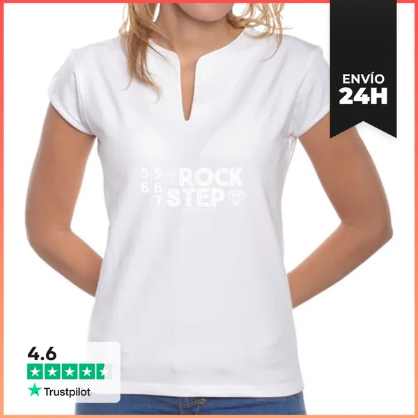 Camiseta Mujer Cuello Mao 5 6 7 AND Rockstep LaTostadora