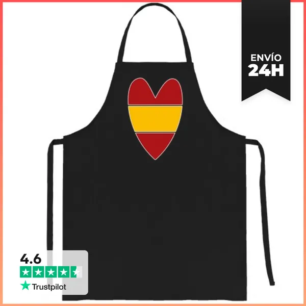 Delantal Corazón En España Blanco LaTostadora