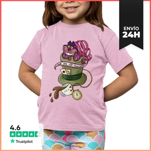 Camiseta Clásica Para Niños Chesire Cat LaTostadora