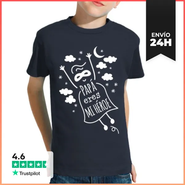 Camiseta Clásica Para Niños Papá Eres Mi Héroe LaTostadora
