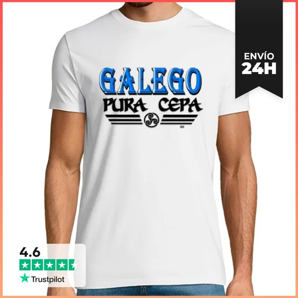 Camiseta Hombre Clásica Camiseta Galego Pura Cepa - Original