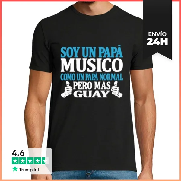 Camiseta Hombre Clásica Soy Un Papá Musico LaTostadora