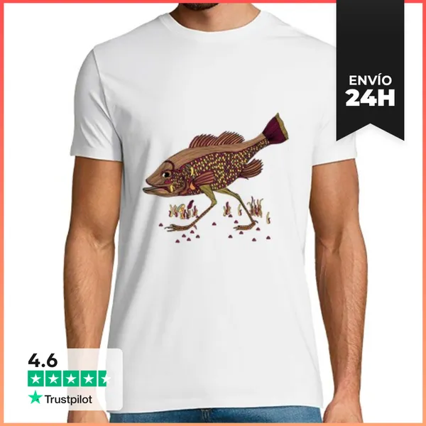 Camiseta Hombre Clásica Pez Caminante LaTostadora