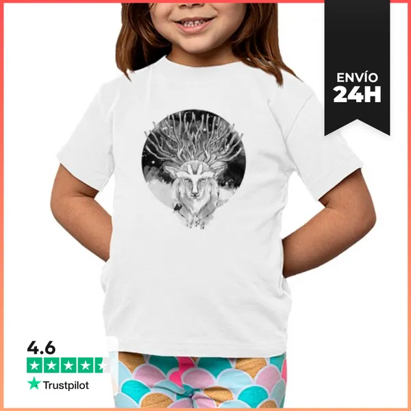 Camiseta Clásica Para Niños El Dios Del Bosque LaTostadora