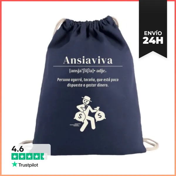 Mochila Saco Con Cuerdas Ansiaviva White LaTostadora