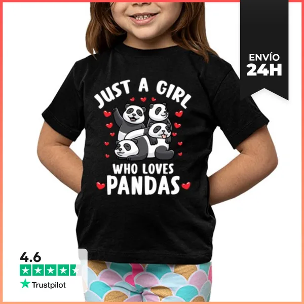 Camiseta Clásica Para Niños Panda Oso Panda Kawaii LaTostadora