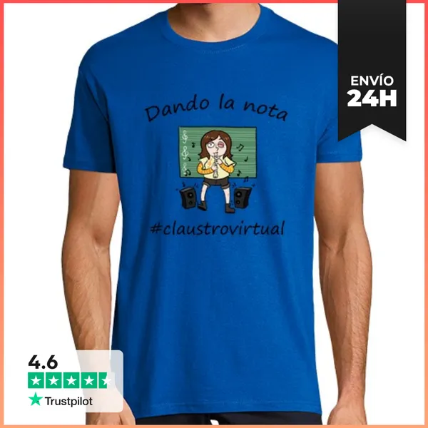 Camiseta Hombre Clásica Musica Negro LaTostadora