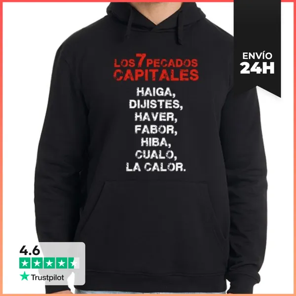 Sudadera Unisex Con Capucha Los 7 Pecados Capitales LaTostadora