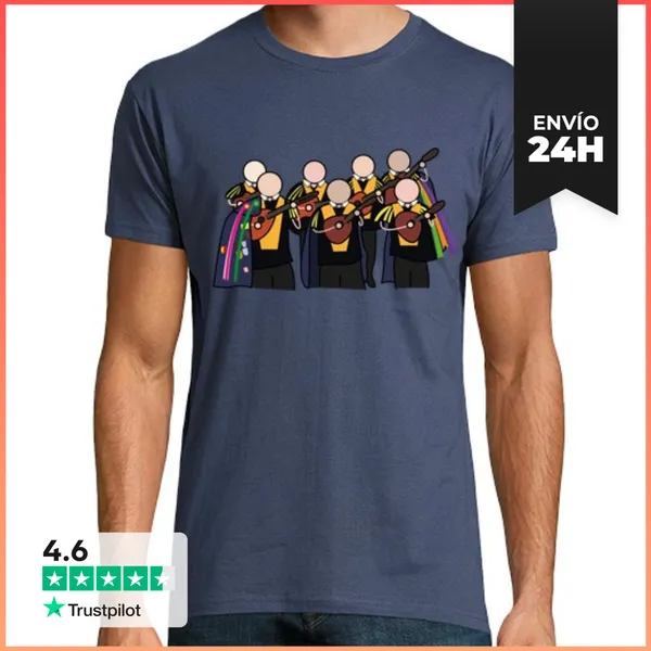 Camiseta Hombre Clásica Canto De Tuna Beca Amarilla LaTostadora